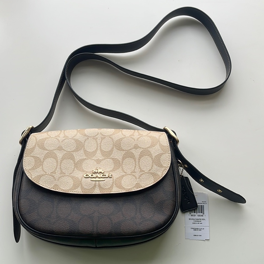 Coach Saddle bag in two tone